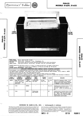 51-632 ; Philco, Philadelphia (ID = 2933855) Radio