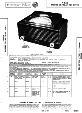 51-931 ; Philco, Philadelphia (ID = 2994534) Radio