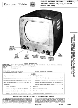 51-T1601 ; Philco, Philadelphia (ID = 2936152) Télévision