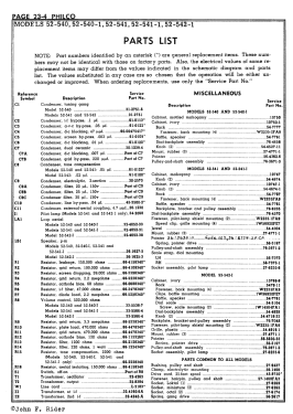 52-540-M Code =?; Philco, Philadelphia (ID = 2891032) Radio