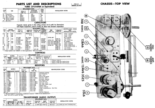 52-542-M Code 122; Philco, Philadelphia (ID = 525076) Radio