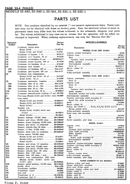 52-541-I Code 121; Philco, Philadelphia (ID = 2891052) Radio