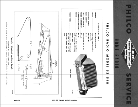 52-548 ; Philco, Philadelphia (ID = 955877) Radio