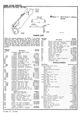 52-641 Code 121; Philco, Philadelphia (ID = 2891352) Radio