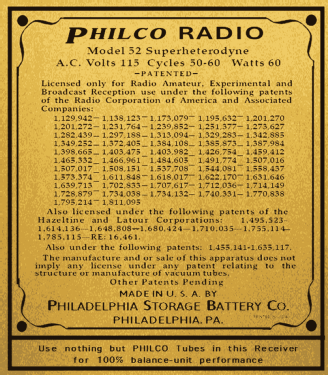 52 Colonial Clock; Philco, Philadelphia (ID = 3031361) Radio