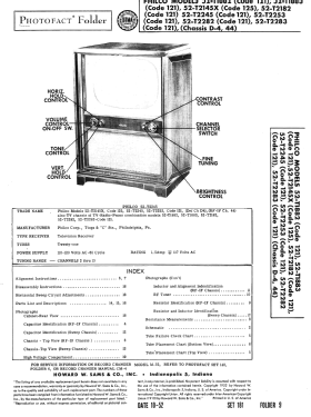 52-T1882 Ch= D-4, 44; Philco, Philadelphia (ID = 3095827) Television