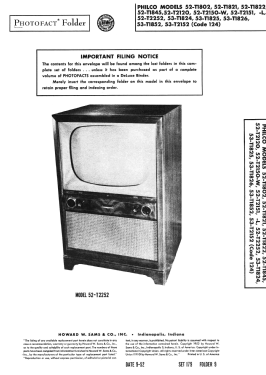 52-T2150-W R-F Chassis 71, Def.Chassis G1 ; Philco, Philadelphia (ID = 3091436) Fernseh-E