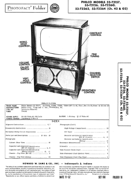 52-T2157 Ch= 42, Run1, Def.Ch.G2, Runs1 & 2 Code 125; Philco, Philadelphia (ID = 3112811) Television