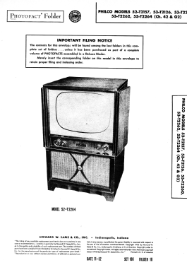 52-T2157 Ch= 42, Run1, Def.Ch.G2, Runs1 & 2 Code 125; Philco, Philadelphia (ID = 3112812) Television