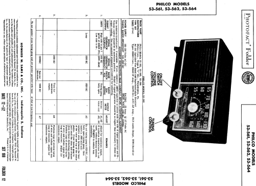 53-561 ; Philco, Philadelphia (ID = 524599) Radio