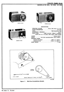 53-562 ; Philco, Philadelphia (ID = 2891805) Radio