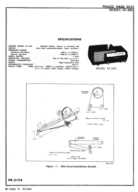 53-563 ; Philco, Philadelphia (ID = 2891390) Radio