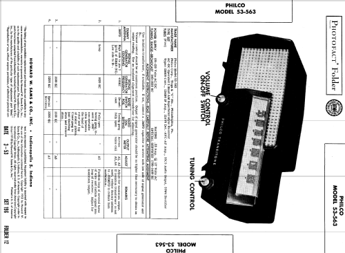 53-563 ; Philco, Philadelphia (ID = 529133) Radio