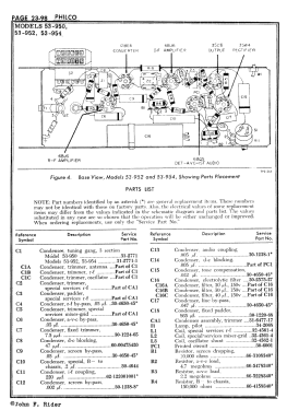 53-952 ; Philco, Philadelphia (ID = 2891846) Radio