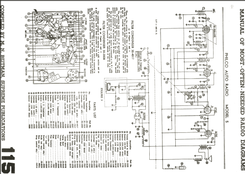 5 Code 121; Philco, Philadelphia (ID = 352021) Car Radio