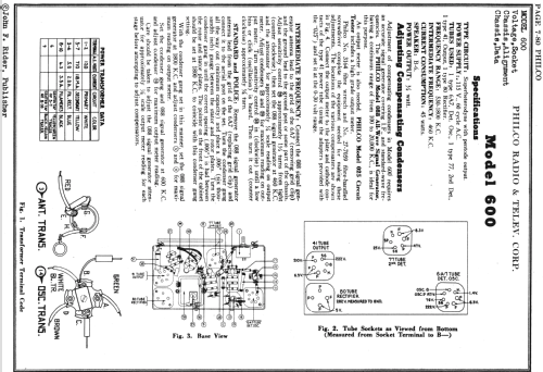 600C ; Philco, Philadelphia (ID = 535266) Radio