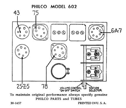 602C ; Philco, Philadelphia (ID = 3124342) Radio