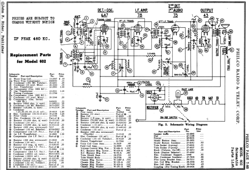 602C ; Philco, Philadelphia (ID = 535267) Radio