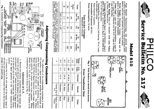 610B ; Philco, Philadelphia (ID = 529592) Radio