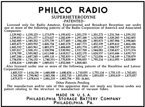 630B ; Philco, Philadelphia (ID = 3063317) Radio