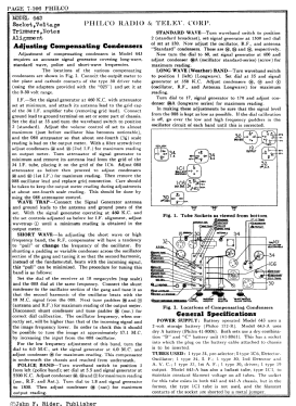 643B ; Philco, Philadelphia (ID = 2863464) Radio