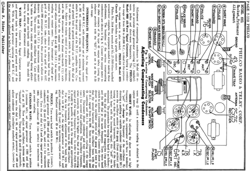 651B ; Philco, Philadelphia (ID = 535261) Radio