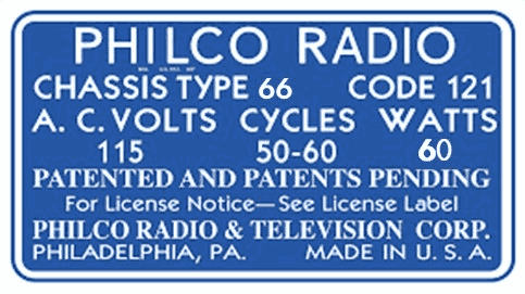 66B ; Philco, Philadelphia (ID = 3140626) Radio