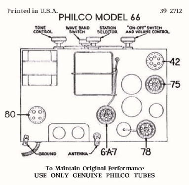 66B ; Philco, Philadelphia (ID = 3140627) Radio