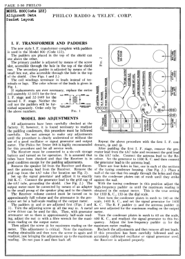 800 Code 122; Philco, Philadelphia (ID = 2831797) Car Radio