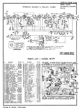 821PV ; Philco, Philadelphia (ID = 2867393) Car Radio