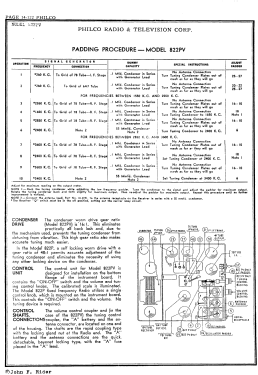 822PV ; Philco, Philadelphia (ID = 2887650) Car Radio