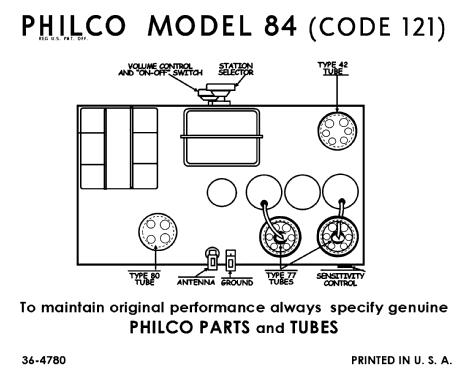 84B ; Philco, Philadelphia (ID = 3097147) Radio