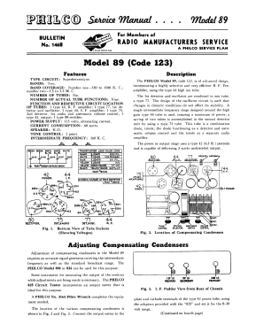 89F ; Philco, Philadelphia (ID = 2899955) Radio