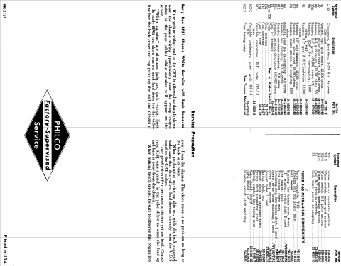 8L41CU ; Philco, Philadelphia (ID = 1168283) Television