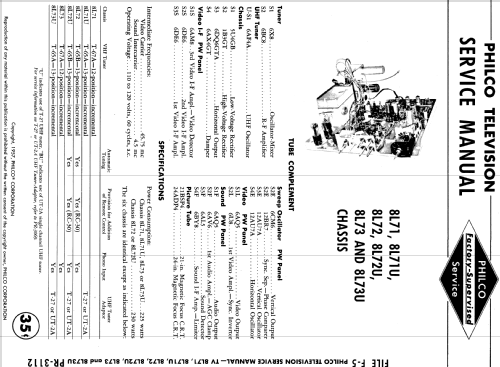 8L71U ; Philco, Philadelphia (ID = 1152956) Television