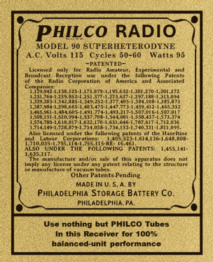 90A Lowboy; Philco, Philadelphia (ID = 3009274) Radio