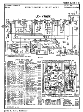 937 ; Philco, Philadelphia (ID = 2870283) Car Radio