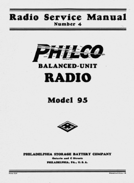 95 Table; Philco, Philadelphia (ID = 2810922) Radio