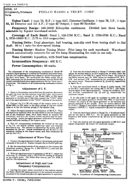 97B ; Philco, Philadelphia (ID = 2856118) Radio