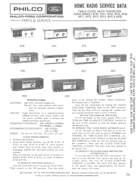 All Transistor R742WA; Philco, Philadelphia (ID = 2929997) Radio