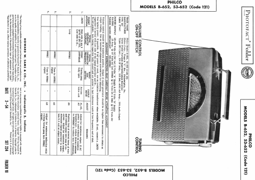 B652 ; Philco, Philadelphia (ID = 982390) Radio