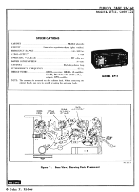 B711 Code 121; Philco, Philadelphia (ID = 2891966) Radio