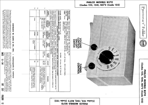 B-572 Code 122; Philco, Philadelphia (ID = 523440) Radio