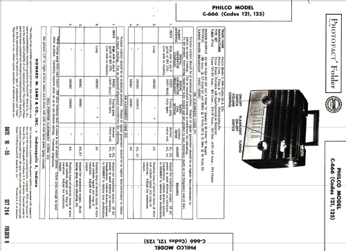 C-666 Code 125; Philco, Philadelphia (ID = 2652919) Radio