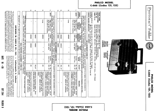 C-666 Code 125; Philco, Philadelphia (ID = 522956) Radio