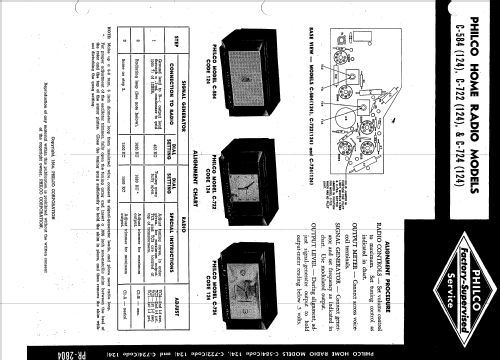 C-724 Ch=124; Philco, Philadelphia (ID = 1305788) Radio