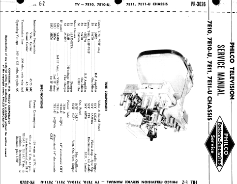 E2004F Ch= 7E11; Philco, Philadelphia (ID = 1410170) Television