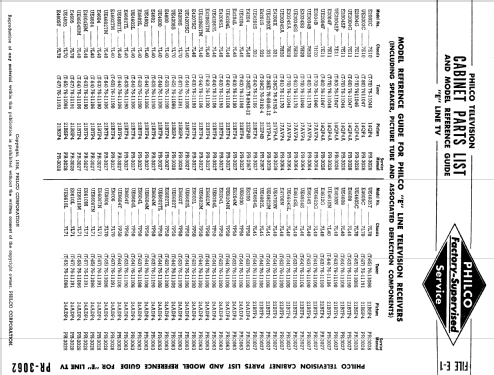 E2004SP Ch= 7E11; Philco, Philadelphia (ID = 1410222) Fernseh-E