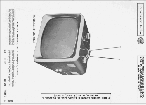 E3032I Ch= 7H20; Philco, Philadelphia (ID = 2459597) Television