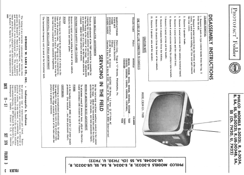 E3032I Ch= 7H20; Philco, Philadelphia (ID = 2459598) Television